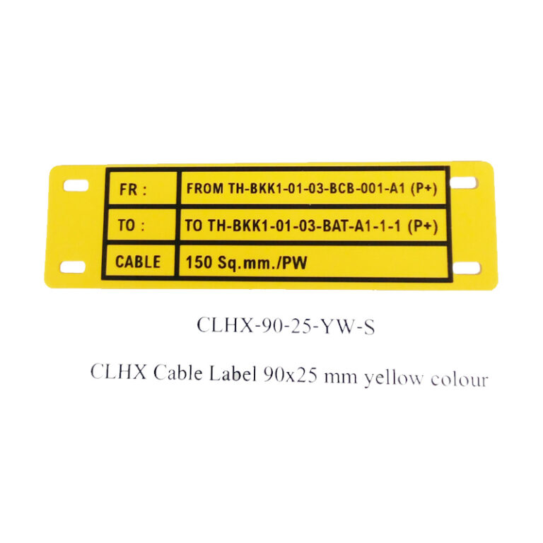 Tag Label สายรุ่น CLHX-90-25-YW-S สีเหลือง - บริษัท เทคเน็ตอินโฟร์ จำกัด